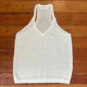 Banana Republic White Knit Halter Top